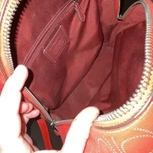 Coach red backpack (women’s) brand new w/o tags Coach 37582 Red Leather Turnlock Backpack | eBay main image 2